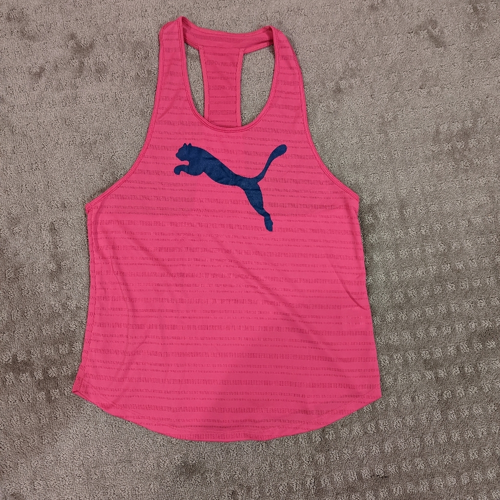 Puma Racerback Tank Top Size Large Magenta Pink